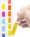 Urine leaves the body as an acid with a ph of about 6, until urine leaves the body it has no harmful bacteria.